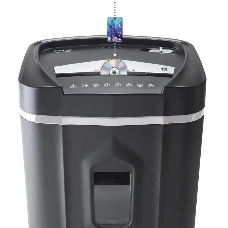 Aurora 12-Sheet Micro-Cut Paper/CD and Credit Card/ 60 Minutes Continuous Run Time Shredder