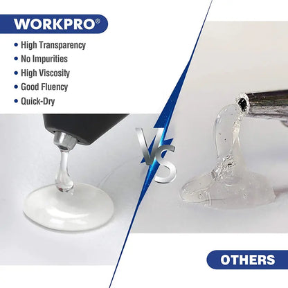 WORKPRO 100-Pack Standard 18-Gauge Hot Glue Sticks  Universal Compatibility