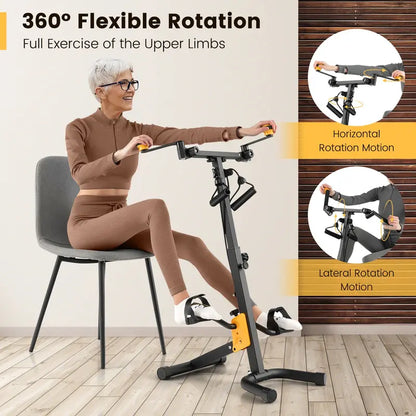 Foldable Under-Desk Pedal Exerciser for Arm, Leg & Physical Therapy