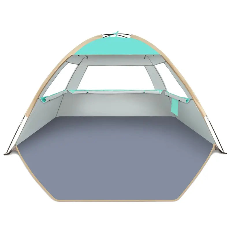 Lightweight Beach Shade Tent with Ventilated Mesh Windows & Compact Carry Bag