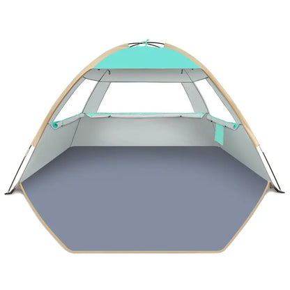Lightweight Beach Shade Tent with Ventilated Mesh Windows & Compact Carry Bag