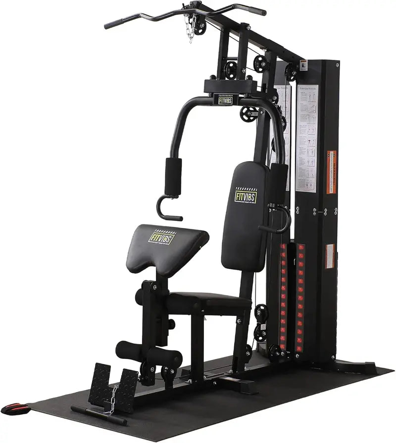 BalanceFrom Steel-Frame Home Gym Machine  Includes Floor Mat & Multi-Station Design