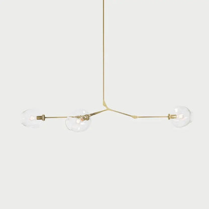 Orvani Linear Globe Chandelier in Modern Industrial Style