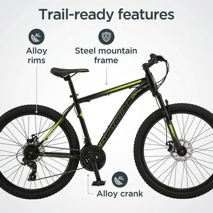 Schwinn Sidewinder Men¡¯s 26-Inch Mountain Bike  21-Speed Drivetrain, Black Frame