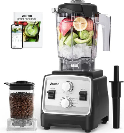 Aeitto 1800W 2-in-1 Kitchen Blender & Grinder  68-Ounce Heavy-Duty Dual-Function Appliance