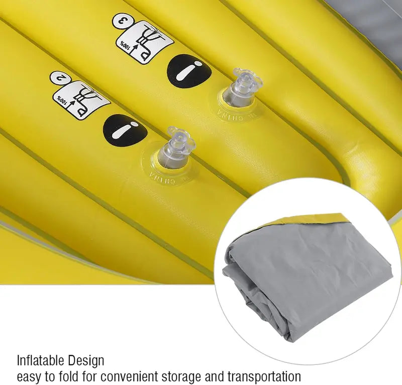 Dual-Chamber Inflatable Kayak Set  2-Person Sport Raft with Welded Oar Locks, Grab Handles, Bow Rope & Ergonomic Design