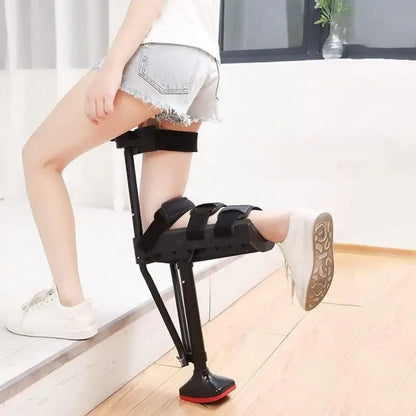 Hands-Free Knee Crutch  Ergonomic Weight-Bearing Mobility Aid with Adjustable Height and Padded Support