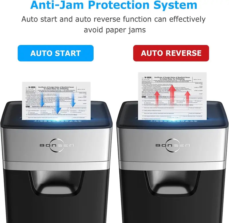 Heavy-Duty Office Paper Shredder — 16-Sheet Cross-Cut, 60-Min Continuous Run, Low-Noise 60dB Design