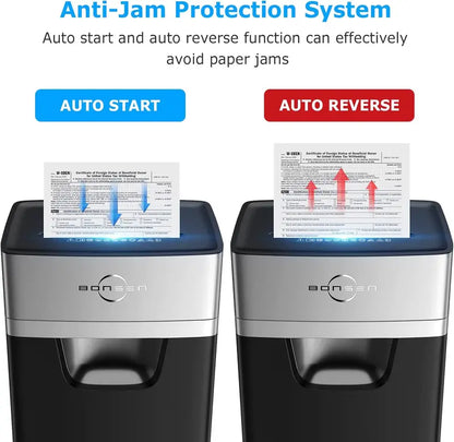 Heavy-Duty Office Paper Shredder — 16-Sheet Cross-Cut, 60-Min Continuous Run, Low-Noise 60dB Design