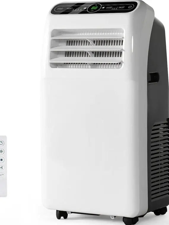 Portable Air Conditioner 4-IN-1 Unit with Dehumidifier, Fan & 24H Timer, Cools 300 Sq.ft, Includes Window Venting Kit