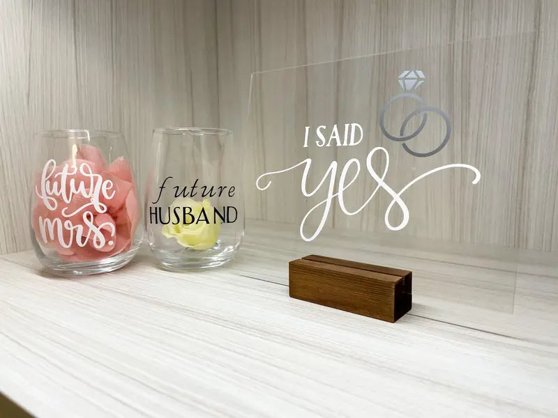 Customizable Small Engagement Gift Box with Personal Touches