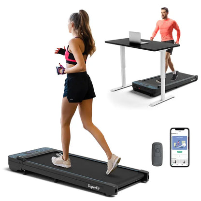 Portable Under-Desk Walking Pad  300 LB Capacity Treadmill with LED Display, Remote & App Connectivity, Compact for Home or Office