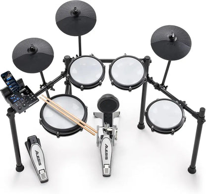 Nitro Max Bluetooth Electric Drum Kit  Mesh Head Pads, Wireless Connectivity, Full-Size Electronic Drum Set