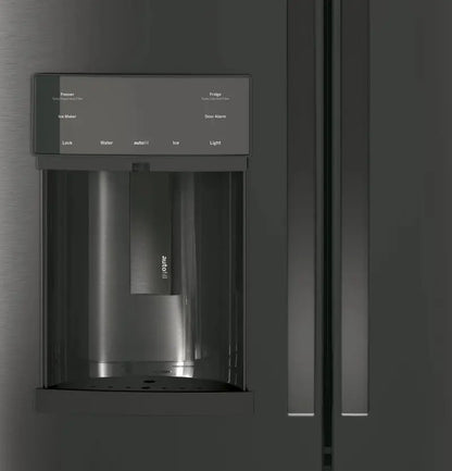 PFE28KBLTS French Door Refrigerator  36-Inch, Black Stainless Steel, Advanced Cooling System