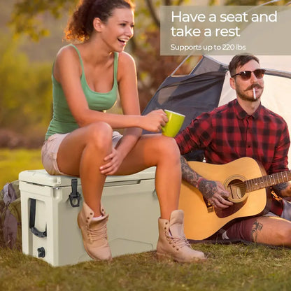 Heavy-Duty Insulated Hard-Sided Cooler with Portable Handles