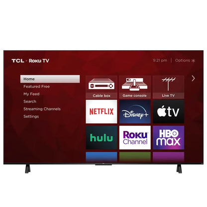TCL 75″ 4-Series 4K UHD HDR Smart TV with Roku, Voice Control, & Apple AirPlay