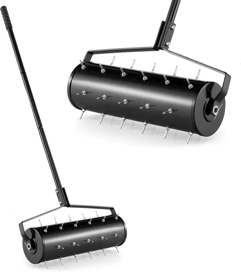 Weighted Rolling Lawn Aerator for Soil Aeration and Seeding