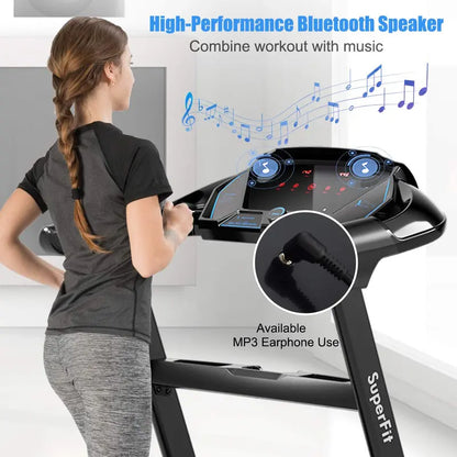Portable Folding Electric Treadmill  Compact Superfit Treadmill for Small Spaces