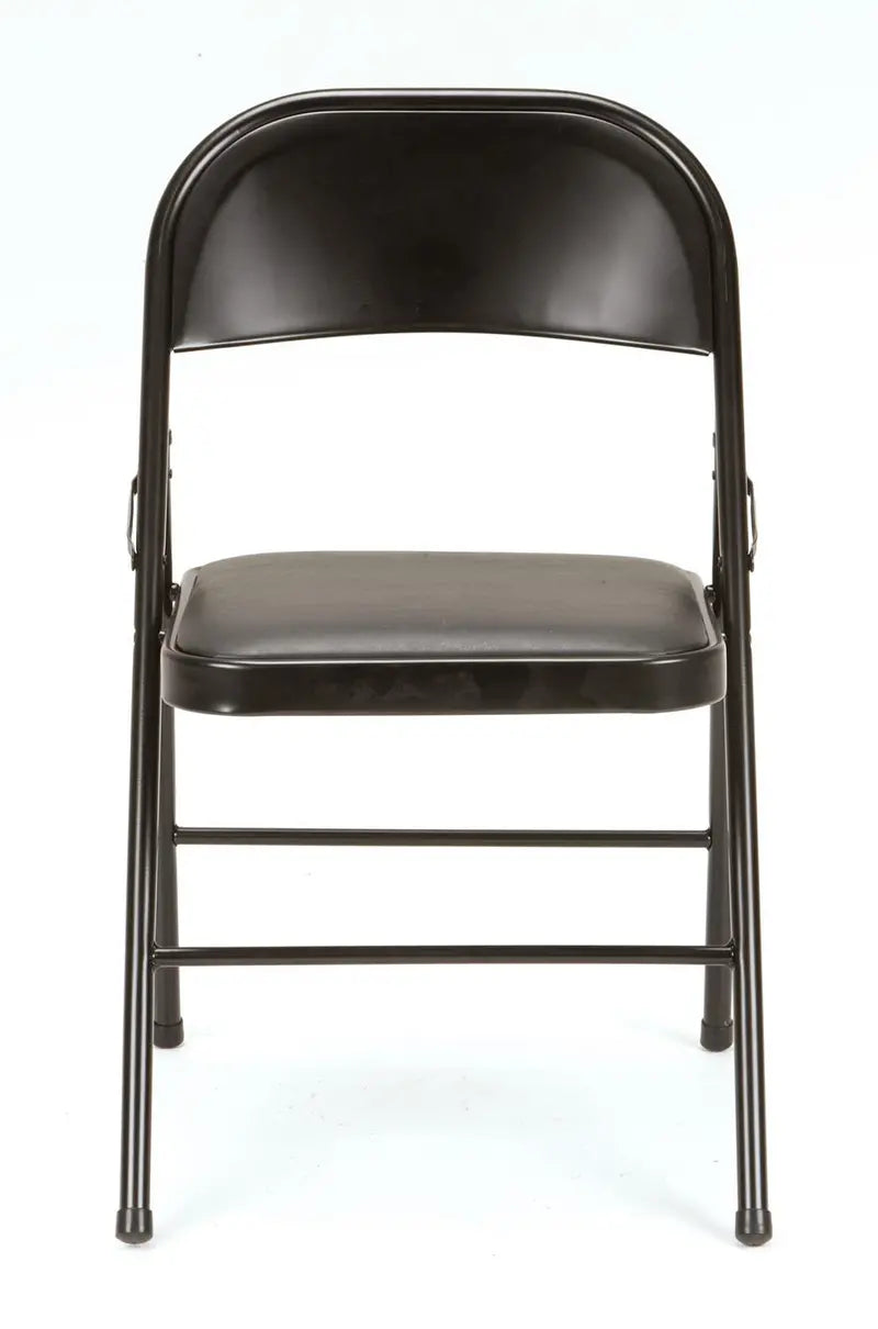 Mainstays Vinyl Folding Chair (4 Pack), Black