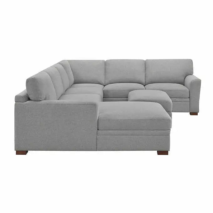 Thomasville Langdon Fabric Sectional  Contemporary Living Room Set with Storage Ottoman