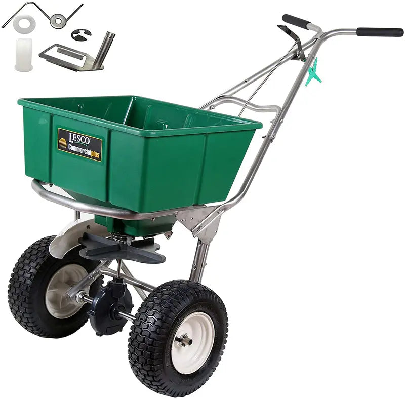 Agri-Fab 101186 High-Wheel Walk-Behind Fertilizer Spreader with Included Agitator Repair Kit (Bundle)