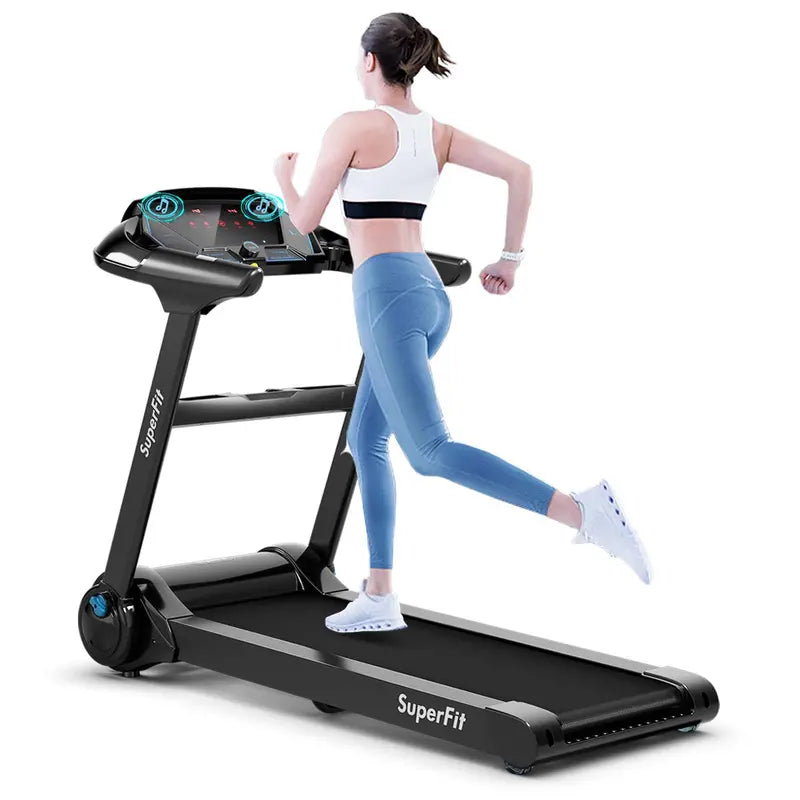 Portable Folding Electric Treadmill  Compact Superfit Treadmill for Small Spaces