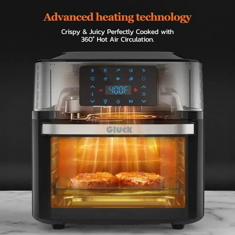 20-Quart Multi-Function Air Fryer Oven  10-in-1 Design with Viewing Window & Rotisserie