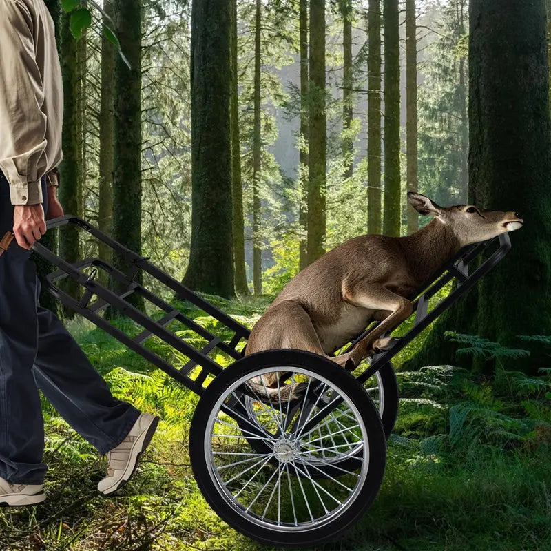 Heavy-Duty Folding Deer Cart  550-LB Capacity with 20-Inch All-Terrain Wheels