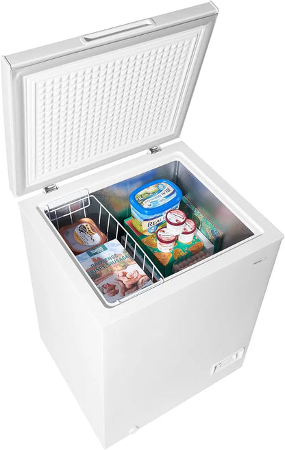 5.0 Cu. Ft. Chest Freezer  DOE-Certified Efficiency with User-Friendly Front-Mounted Thermostat & Wide Temperature Range