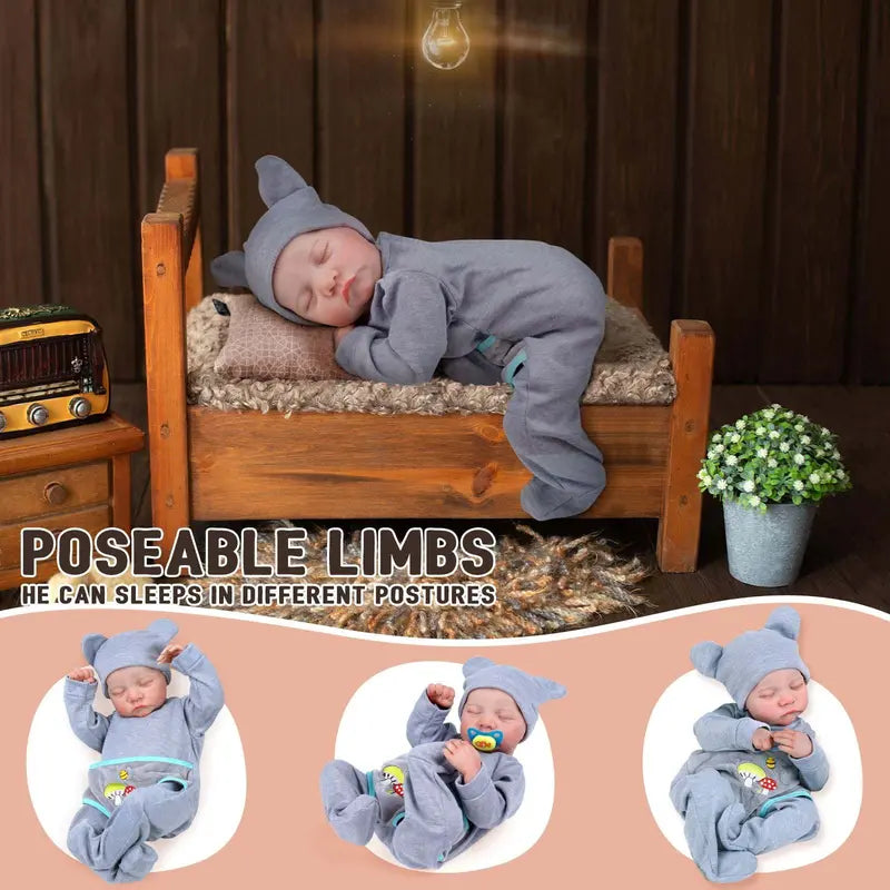 Lifelike 20″ Reborn Baby Boy Doll  Realistic Vinyl, Soft Body with Outfit & Toy Gift Set