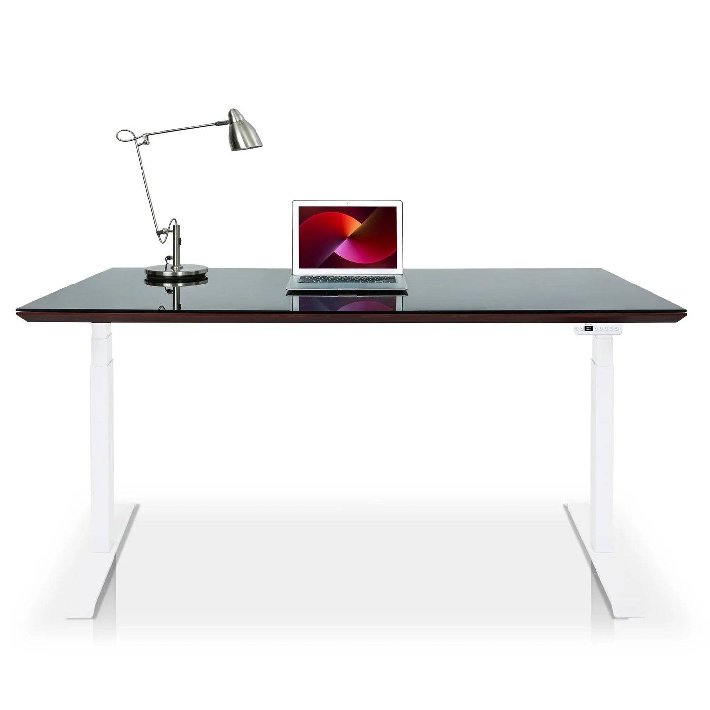 Bureau assis debout avec plateau en verre - DYNAMIC EXECUTIVE
