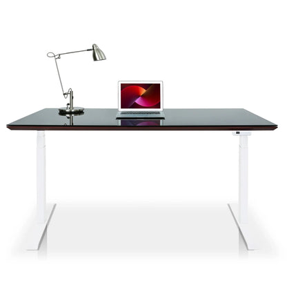 Bureau assis debout avec plateau en verre - DYNAMIC EXECUTIVE
