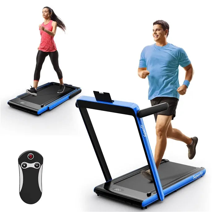 Compact Under-Desk Folding Treadmill, 2.25 HP Home Office Walking Treadmill with Touchscreen Control