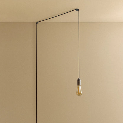 Squirrel Cage Plug-In Pendant in Graphite