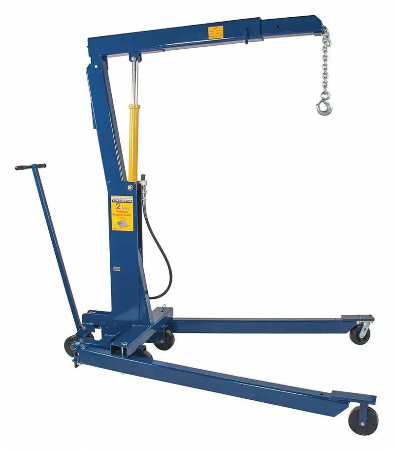 Hein-Werner HW93809 2-Ton Hydraulic Engine Crane  Foldable, USA-Made, Swivel Boom, and Compact Storage