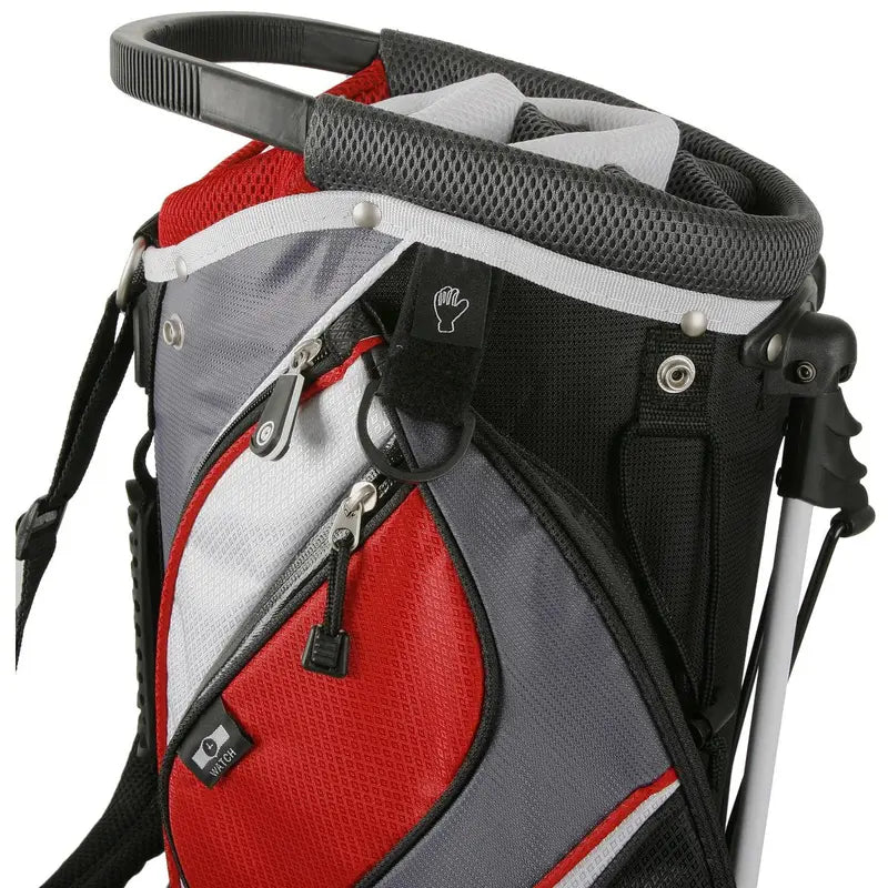 PowerBilt Dunes 14-Way Golf Stand Bag, Black/Blue, Lightweight with Pockets & Dividers