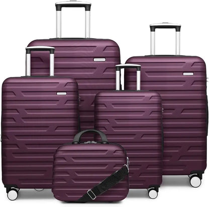 6-Piece Lightweight Expandable Hardshell Luggage Set  TSA-Approved Carry-On & Checked Suitcases with Spinner Wheels