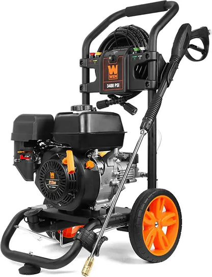 Gas-Powered Pressure Washer  3400 PSI / 2.7 GPM, 212cc Engine, CARB-Certified for Residential & Commercial Use