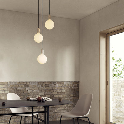 Triple Pendant in Oak + Sphere IV