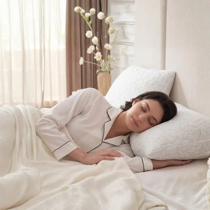 Adjustable Cooling Pillow with Shredded Foam Core and Removable, Machine-Washable Cover