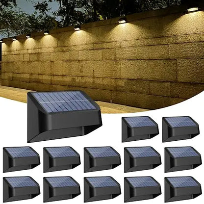 FLITI Solar Fence Lights 12 Pack, RGB 8 Colors, High Brightness, Auto Switch, IP65 Waterproof