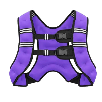 Reflective Adjustable Weighted Vest for Fitness Training and Functional Conditioning