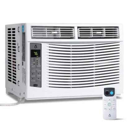6000 BTU Window Air Conditioner  Energy-Efficient Cooling Unit for Rooms up to 250 sq ft, Reusable Filter & Digital Controls