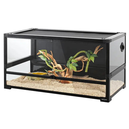REPTI ZOO 40-Gallon Glass Terrarium  Tempered Front Panel, Foldable Frame, Ideal for Snakes &amp; Lizards (2026)