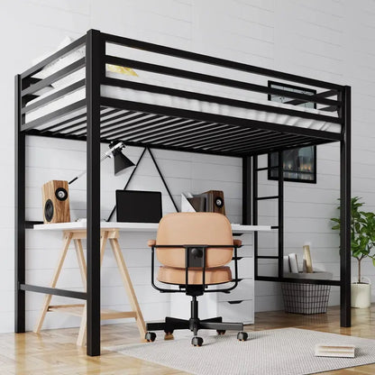 SHA CERLIN Twin Loft Bed  Space-Saving, Heavy-Duty Elevated Frame for Kids¡¯ Rooms &amp; Dorms