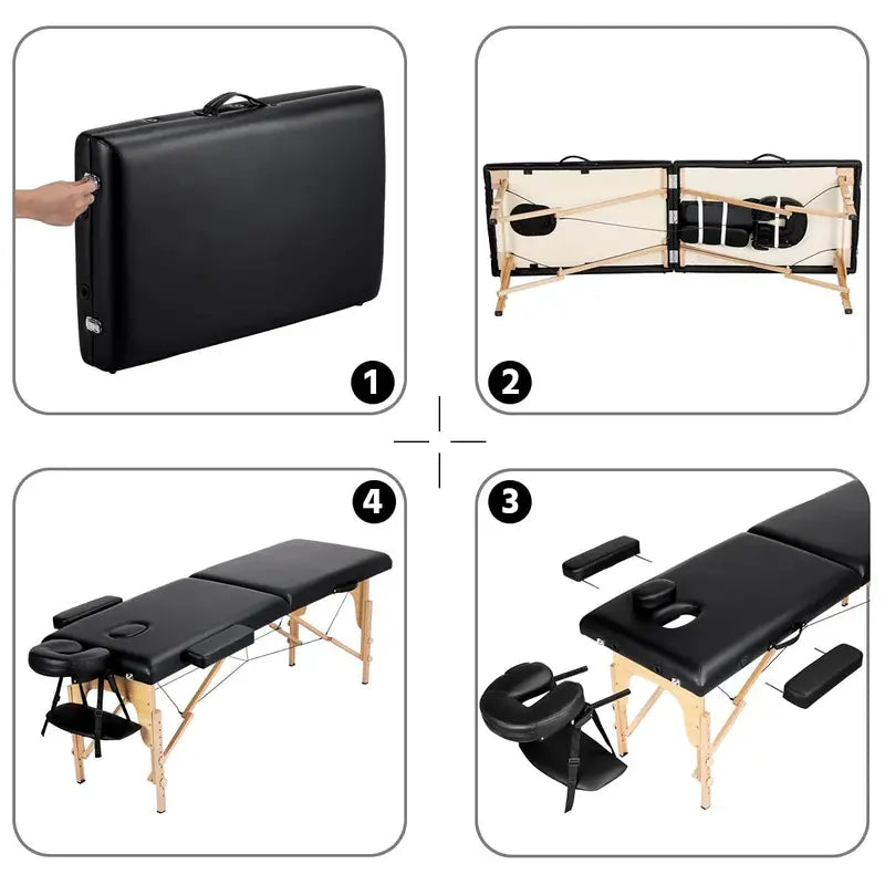 Yaheetech Portable Folding Massage Table for Spa, Tattoo, and Beauty Services