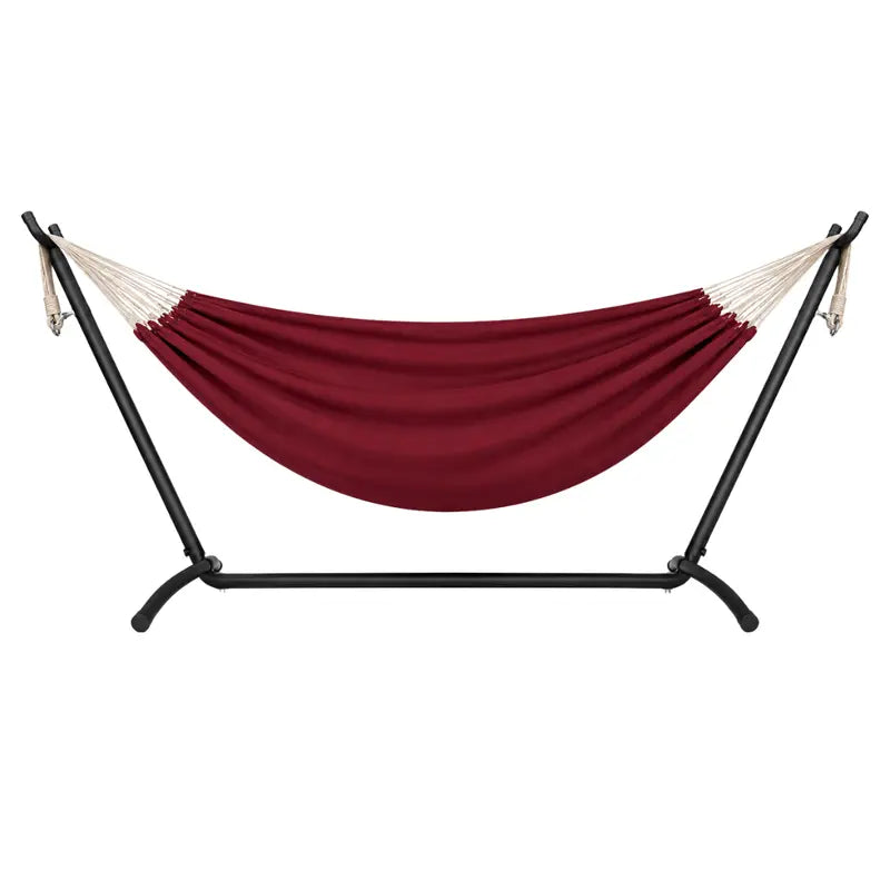 Extra-Large Double Hammock with All-Steel Stand and Portable Carry Bag
