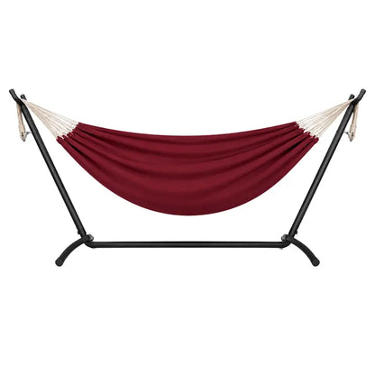 Extra-Large Double Hammock with All-Steel Stand and Portable Carry Bag