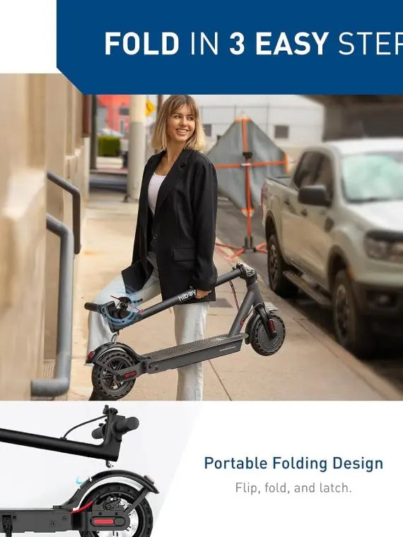 Foldable 500W Electric Scooter for Adults  25-Mile Range, 19 MPH, Optional Seat