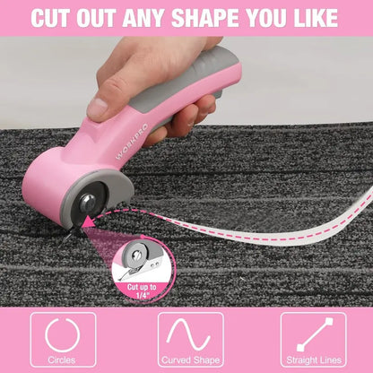 WORKPRO 4V Cordless Rotary Scissors — Lightweight Electric Cutting Tool with Carry Case